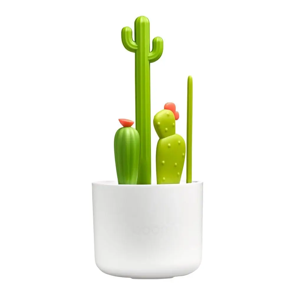 

Boon Cacti Bottle Cleaning Brush Set - Includes Bottle Brush, Nipple Brush, Detail Brush, and Straw Brush - Baby Bottle Brush Se