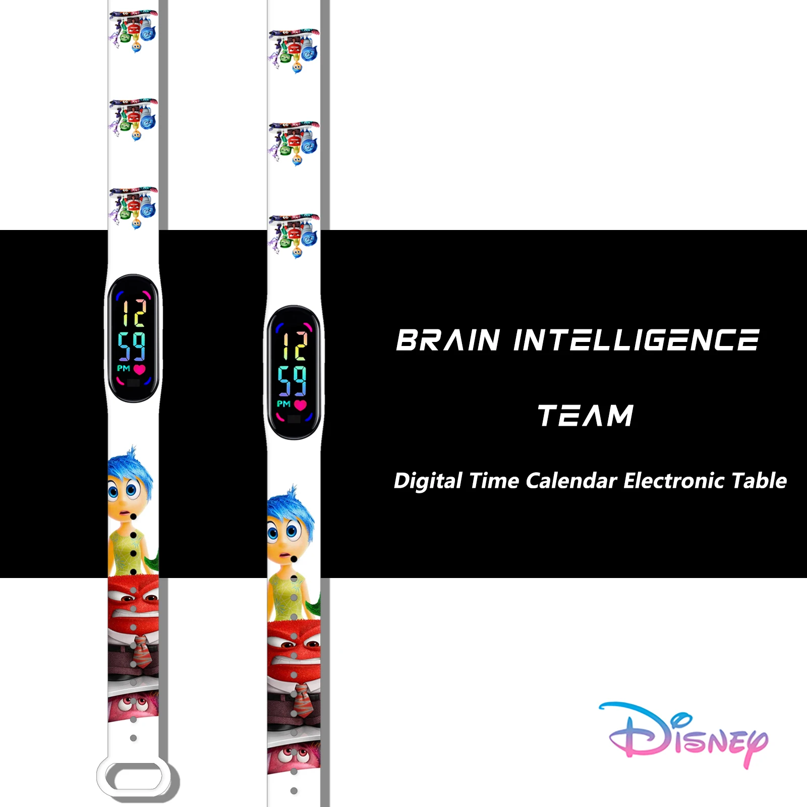 

Disney Happy Agents Printed Band for Xiaomi Mi Band 10 9 8, Slim Soft Silicone Replacement Strap Watchband Wristband Accessories