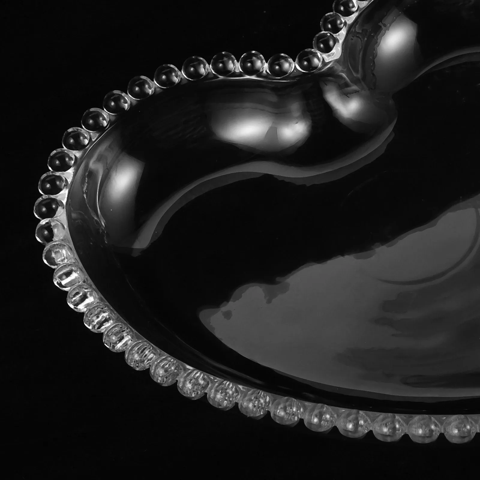 صينية مجوهرات كلاسيكية من الزجاج المنقوش على شكل قلب، منظم زينة، صينية عرض مجوهرات رومانسية لغرفة نوم النساء #5