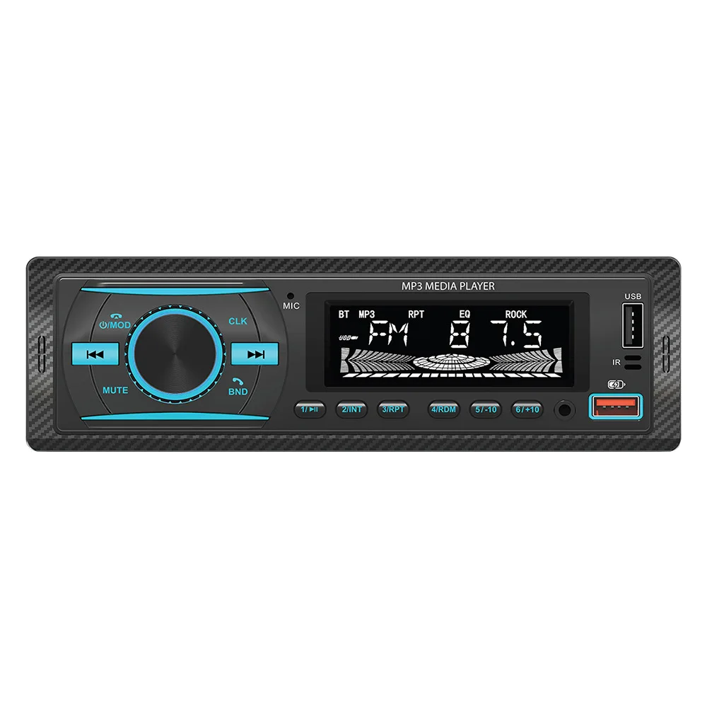 New Touch Colorful Light Radio Host Car Bluetooth Handsfree MP3 Short Player Lossless Music