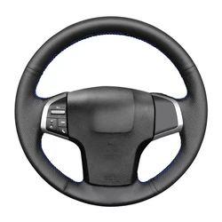 Black Artificial Leather Car Steering Wheel Cover For Isuzu D-Max MU-X 2013-2020 Holden Colorado AU 2012-2014 2015 2016-2019