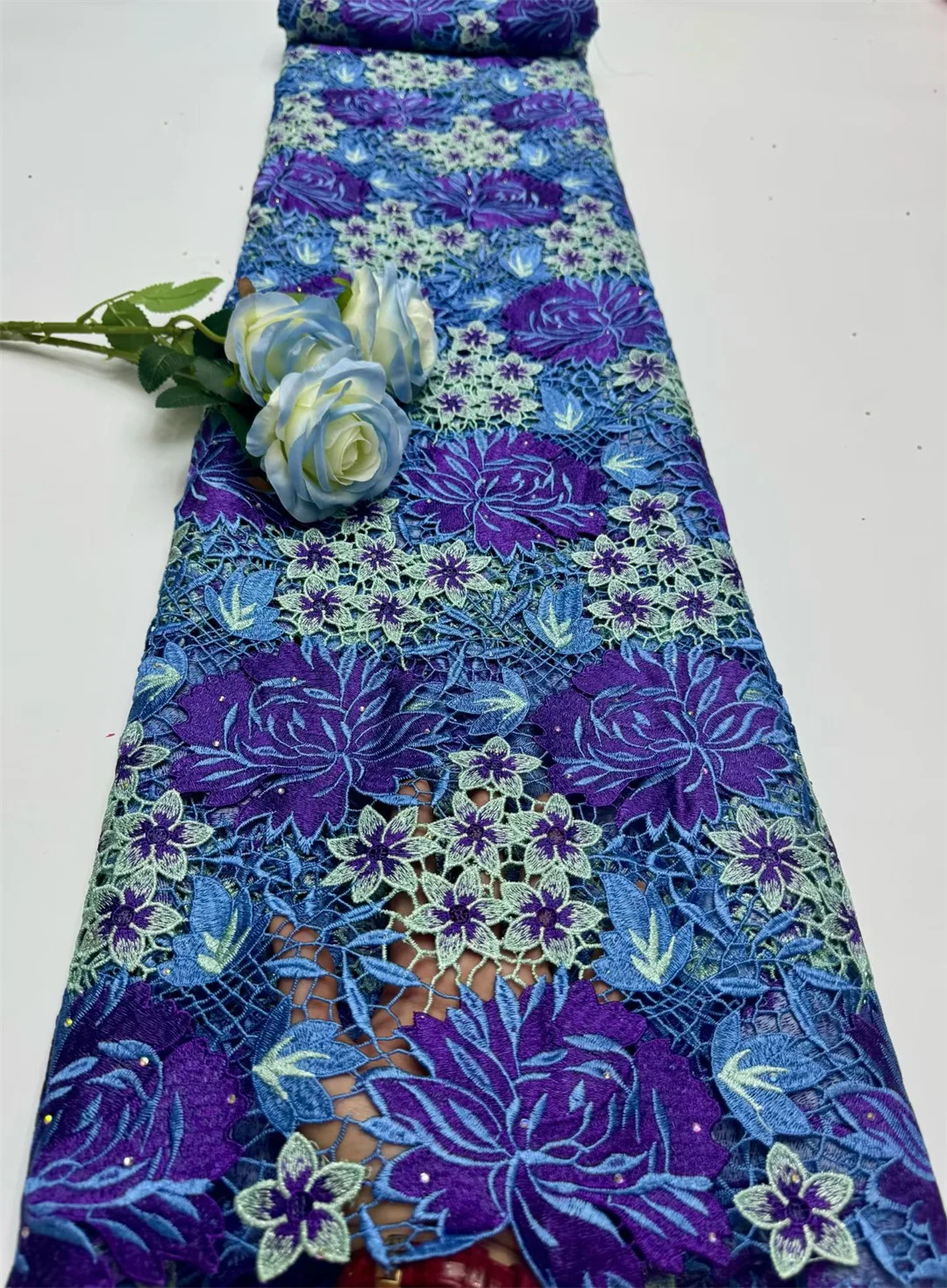 

2026 африканский гипюровый шнур, кружевной хлопковый вышитый традиционный стиль, женская одежда, водорастворимая ткань для случайной одежды