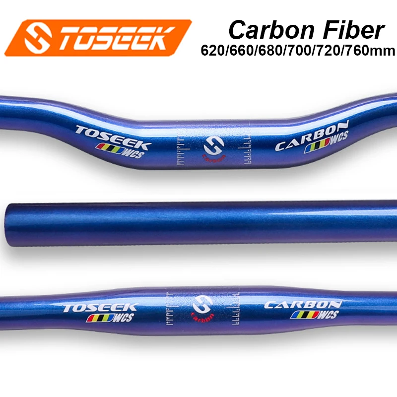 Lightweight Carbon Fiber Bicycle Handlebar MTB Bike Handlebar Flat Riser Handlebar 31.8*620mm/660mm/680mm/700mm/720mm/760mm