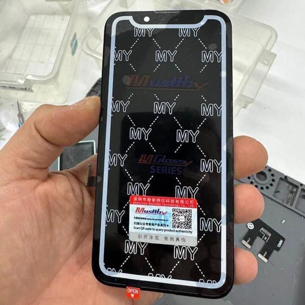 Musttby 5 sztuk 1:1 Silimar OEM Panel szklany z ekranem dotykowym z gęsią OCA do iPhone 16 15 14 13 12 11 pro X XS XR Max Zamiennik