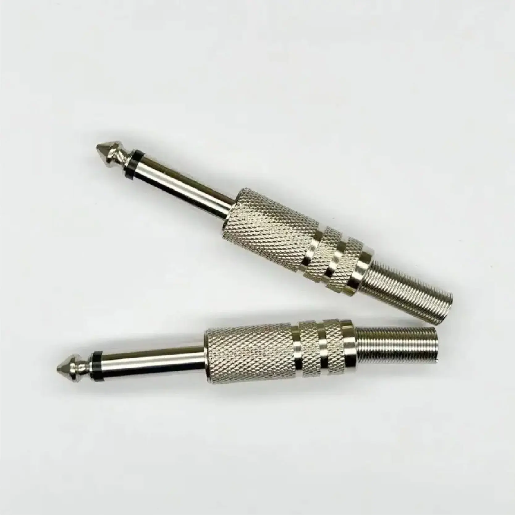 Mono Amplifier Plug Stereo Metal Microphone Jack Audio Connector 6.35mm 2 3Pole