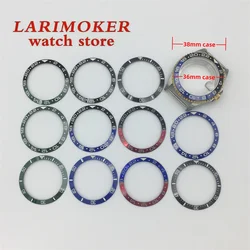 LARIMOKER 35.4mm case High quality ceramic bezel luminous bezel fitting for 36mm/38mm case