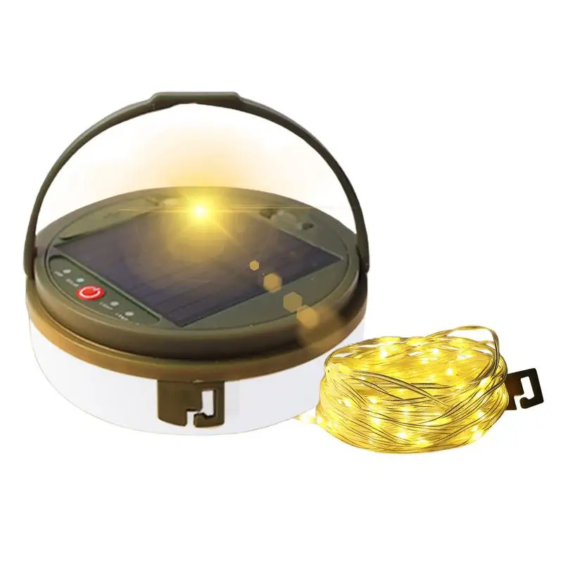 

Camping String Lights Solar Waterproof USB Camping Lights Multipurpose Electric Lanterns Hiking Equipment For Tents Homes