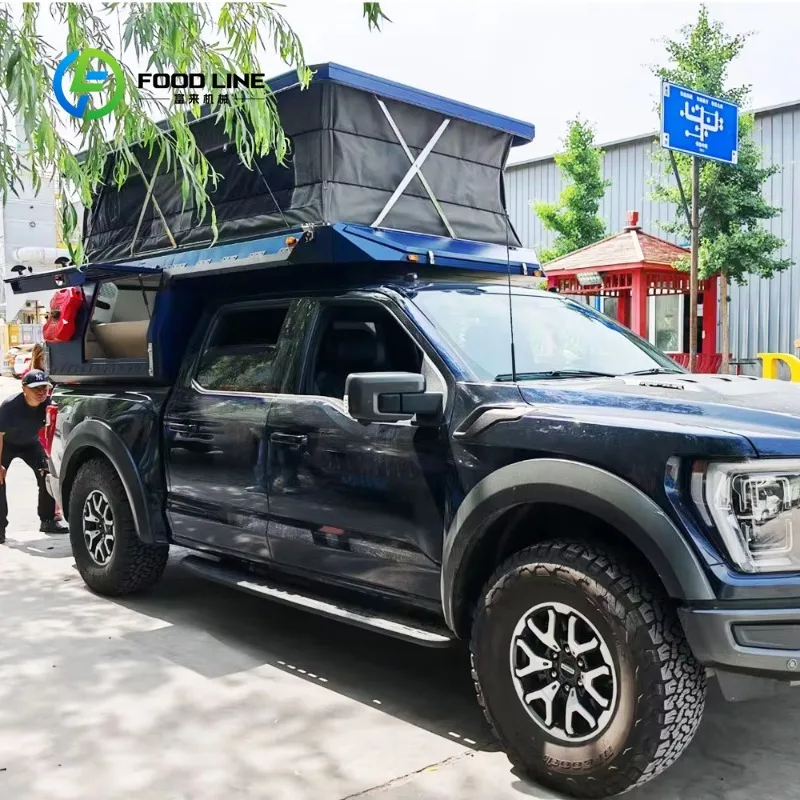 Customized Overland Camper Shell For Pickup Truck With Lift Mechanism And Expandable Tent For Camping Bulk Purchase Price Cut