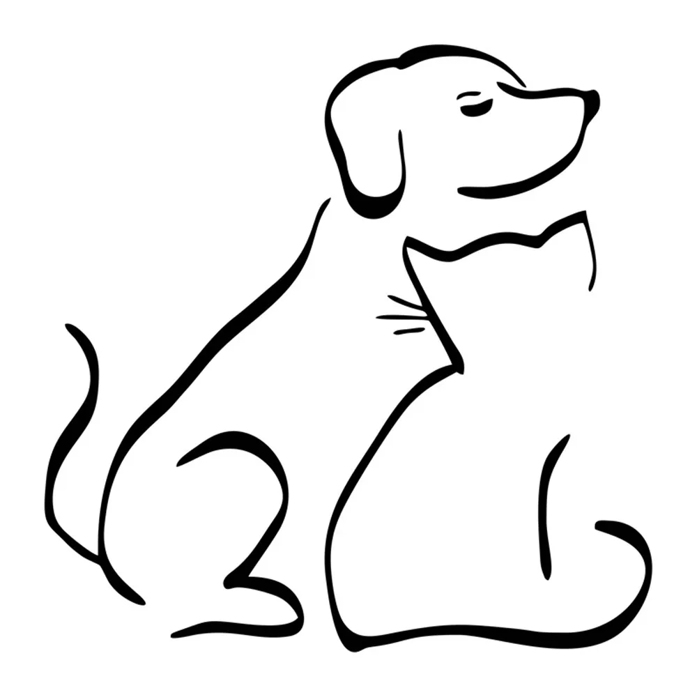 

Intereting Dog And Cat Vinyl Decal Car Sticker Window Decor Art