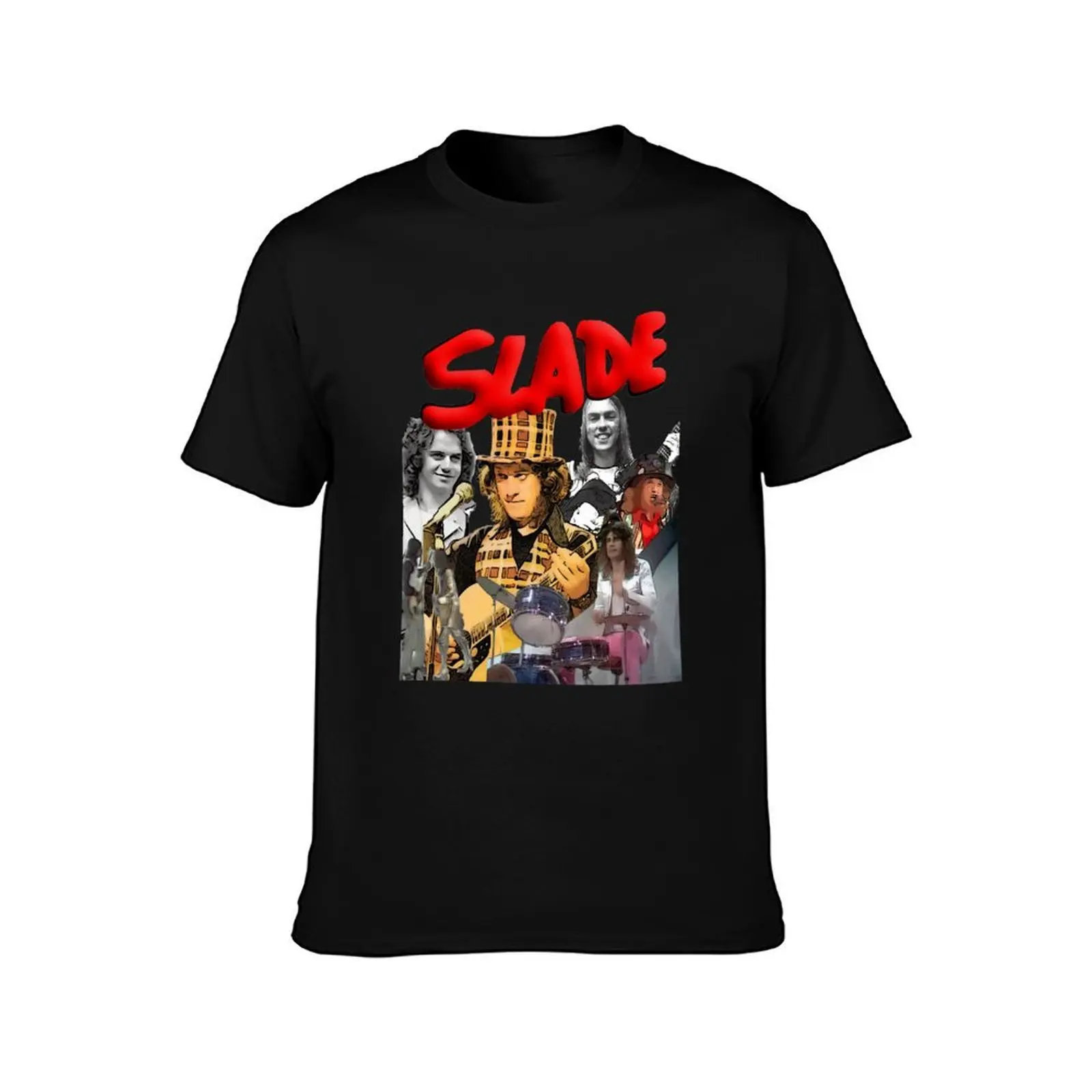 Slade - 70’s Glam rock gods T-Shirt, Summer Casual Cotton Tee, Oversized Streetwear Tops, Vintage Graphic Print, 100% Cotton