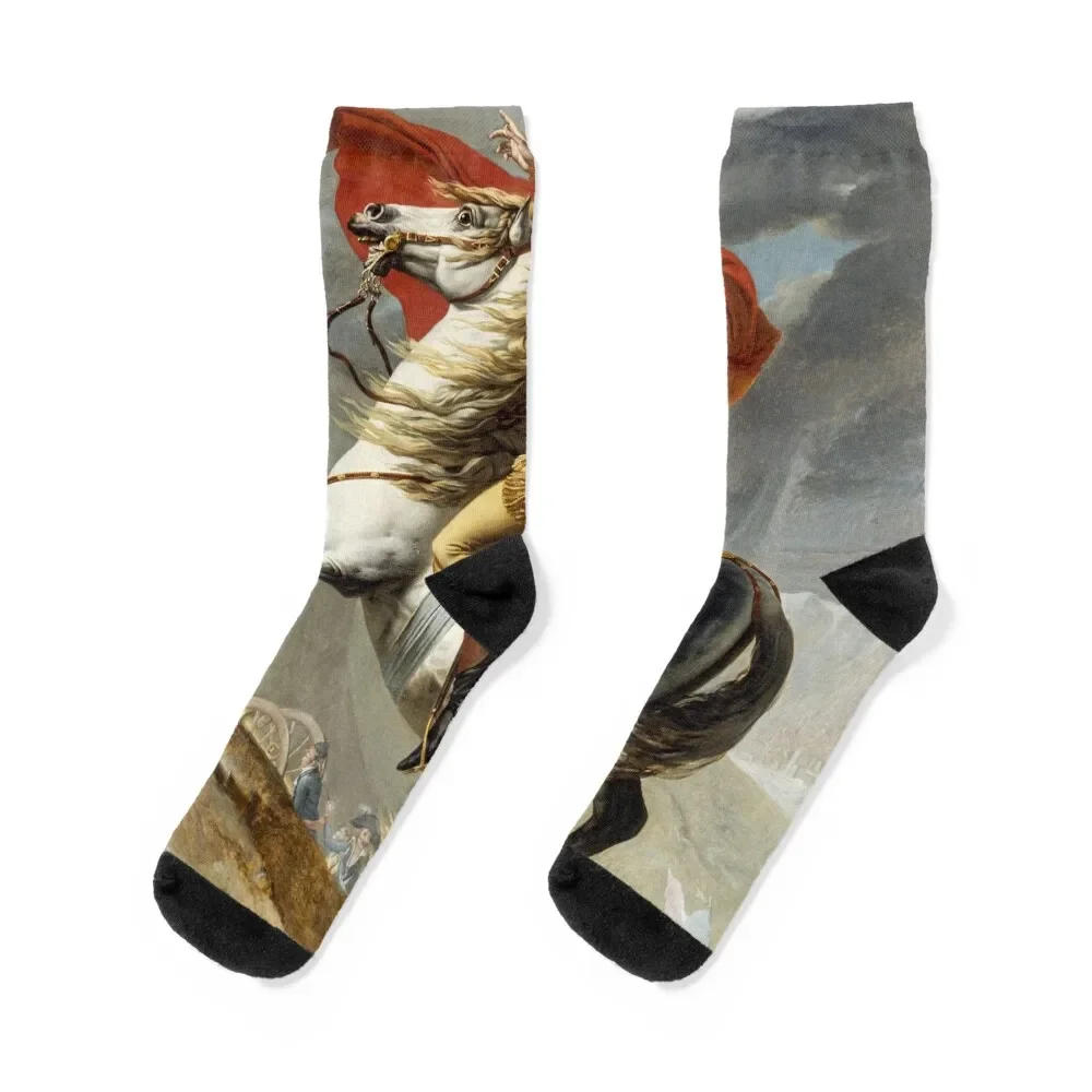 

Napoleon Crossing the Alps (First Versailles version) by Jacques-Louis David Socks Heating sock Girl'S Socks Men's