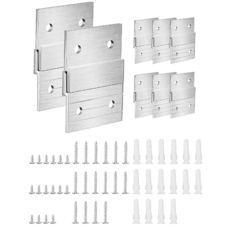 Picture Hanging Kit Aluminum Wall Mount Lightweight Aluminum Alloy Rust Resistant Material Secure Wall Installation