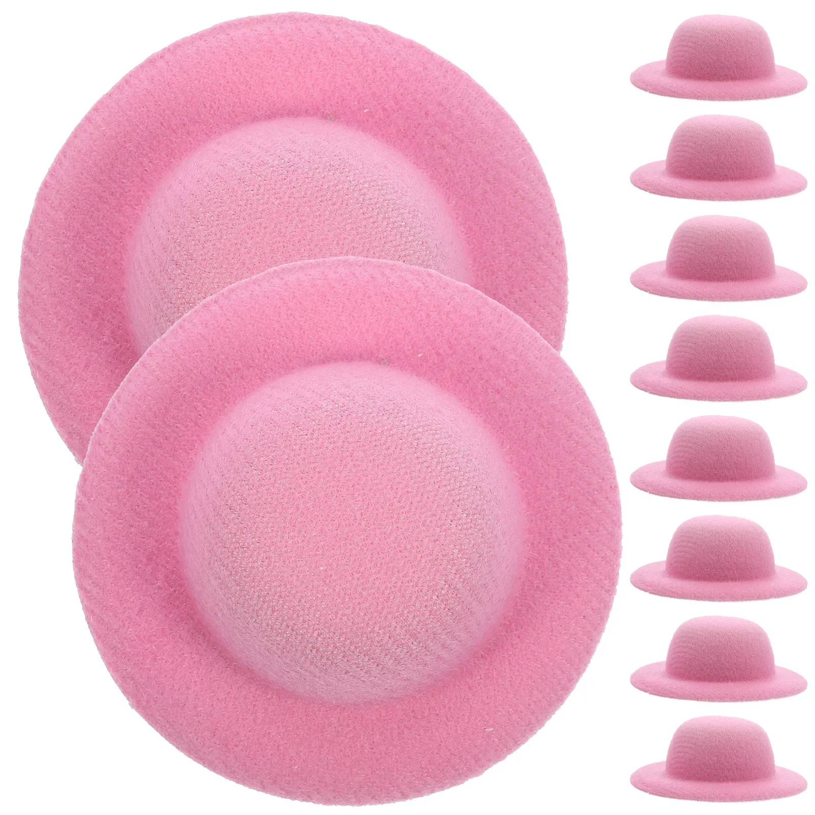 10Pcs Small Hats Decor Lint Eva Material Delicate and Practical for Longtime Use Mini Hats for Crafts Small Hat