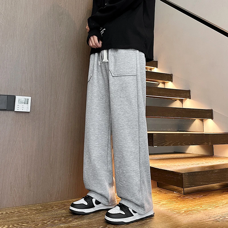 Men's Sweatpants Rest Sports Pants Spring Autumn Casual Wide Leg Trend Fashion Loose Quality Fabric Comfortable Breathable Pants