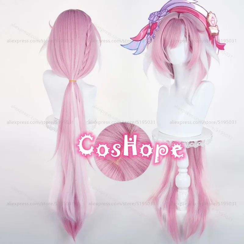 

Elysia Cosplay Wig 115cm Long Pink White Wig Cosplay Anime Heat Resistant Synthetic Wigs for Halloween Carnival Party Costume