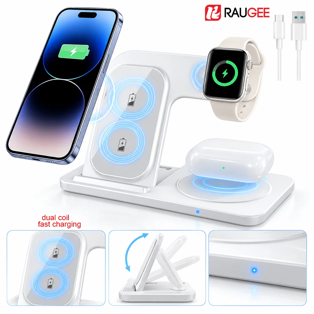 Watch 7 Smartwatch Iphone - Cargador Inalámbrico 3 en 1, Soporte