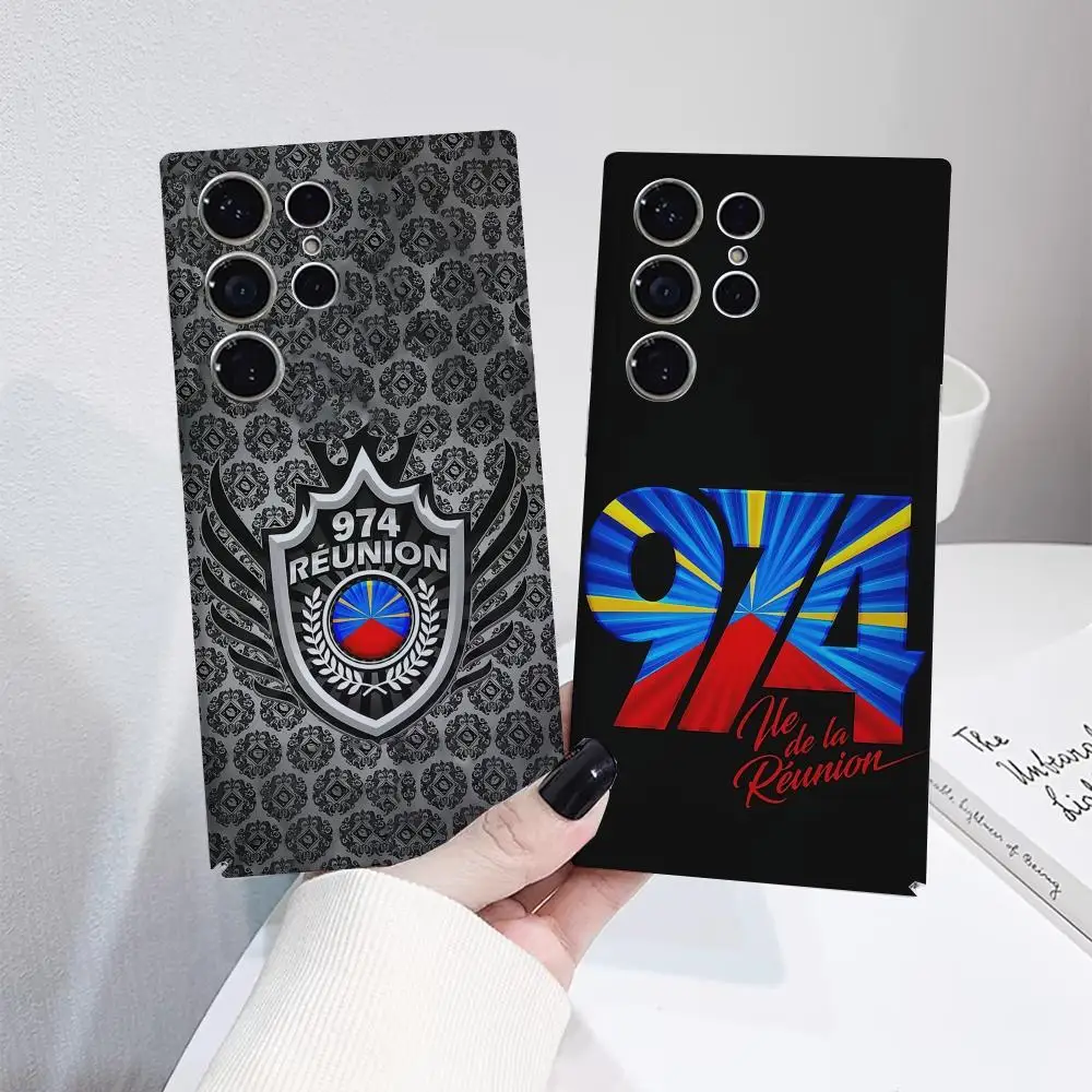 

974 Reunion Island Logo Phone Case For Samsung S25 Film Shell GalaxyS24Ultra 23plus S22 21 A56 36 26 16 Luxury Cover
