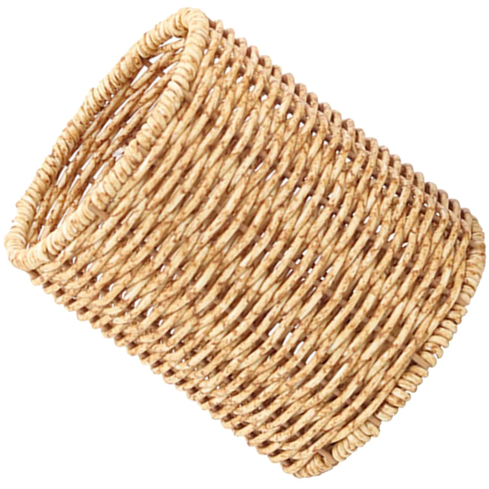 Pen Holder Gel Multi-functional Storage Container Pencil Pot Ruler Organizer Woven Plastic Stationery Fresh Textured Design