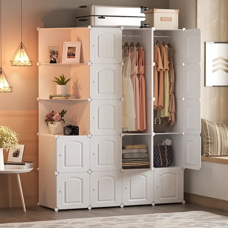 Minimalist living room wardrobe Modern Nordic cabinet Simple baby wardrobe External modular children's plastic home furniture