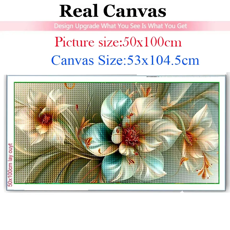 Fantasy White Floral Landscape Rhinestone Picture 5D Diy Diamond Painting Mosaic Flower Embroidery Large size cross stitch