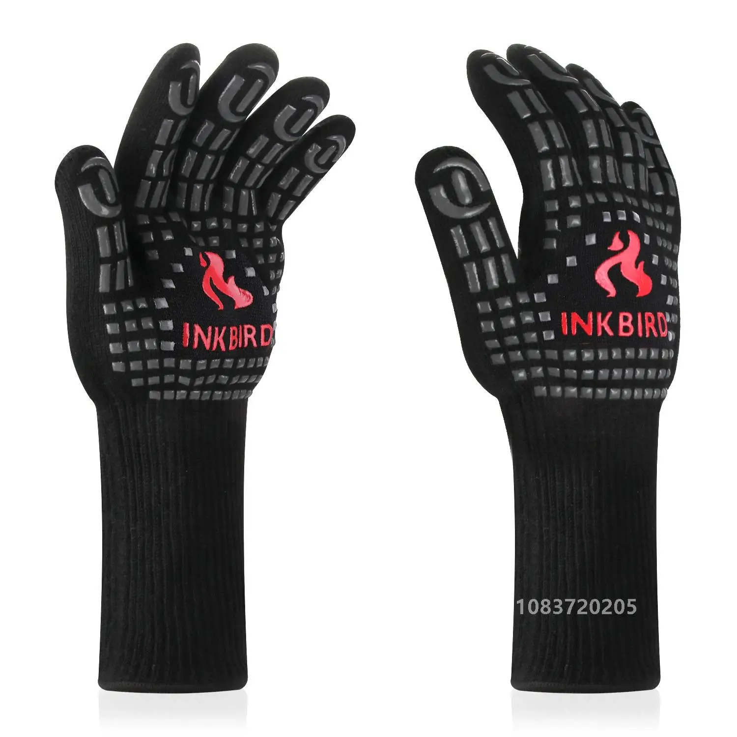 INKBIRD BBQ Gloves High Temperature Resistance Oven Mitts 800 Degrees Fireproof Barbecue Heat Insulation Microwave Gloves