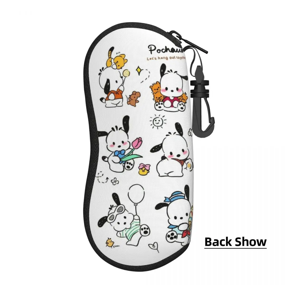 Custom Anime Pochacco Shell Eyeglasses Case Women Men Cute Glasses Case Sunglasses Box Pouch