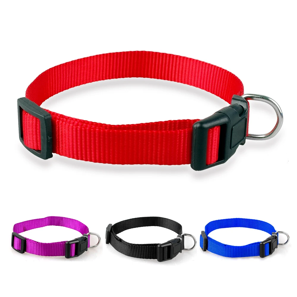 Adjustable Nylon Pet Dog Collar For Small Medium Large Dogs Chihuahua Teddy Pug Breathable Pet Accessories Puppy Collars Perros