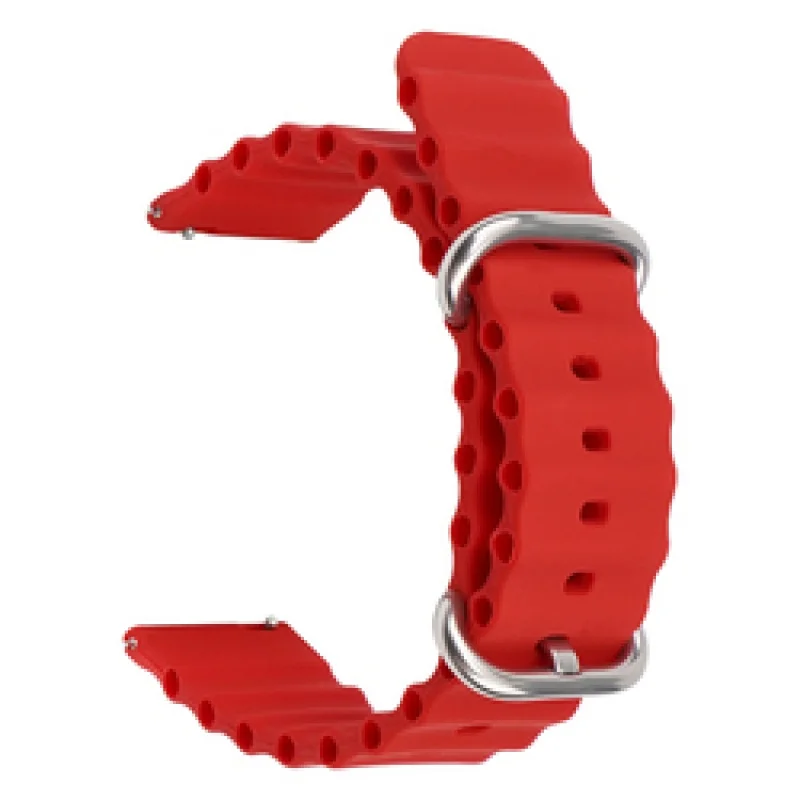 20mm 22mm Liberação Rápida Oceano Pulseira Dupla Fivela Pulseira De Relógio De Silicone para Samsung Galaxy Watch 4/5/5 pro
