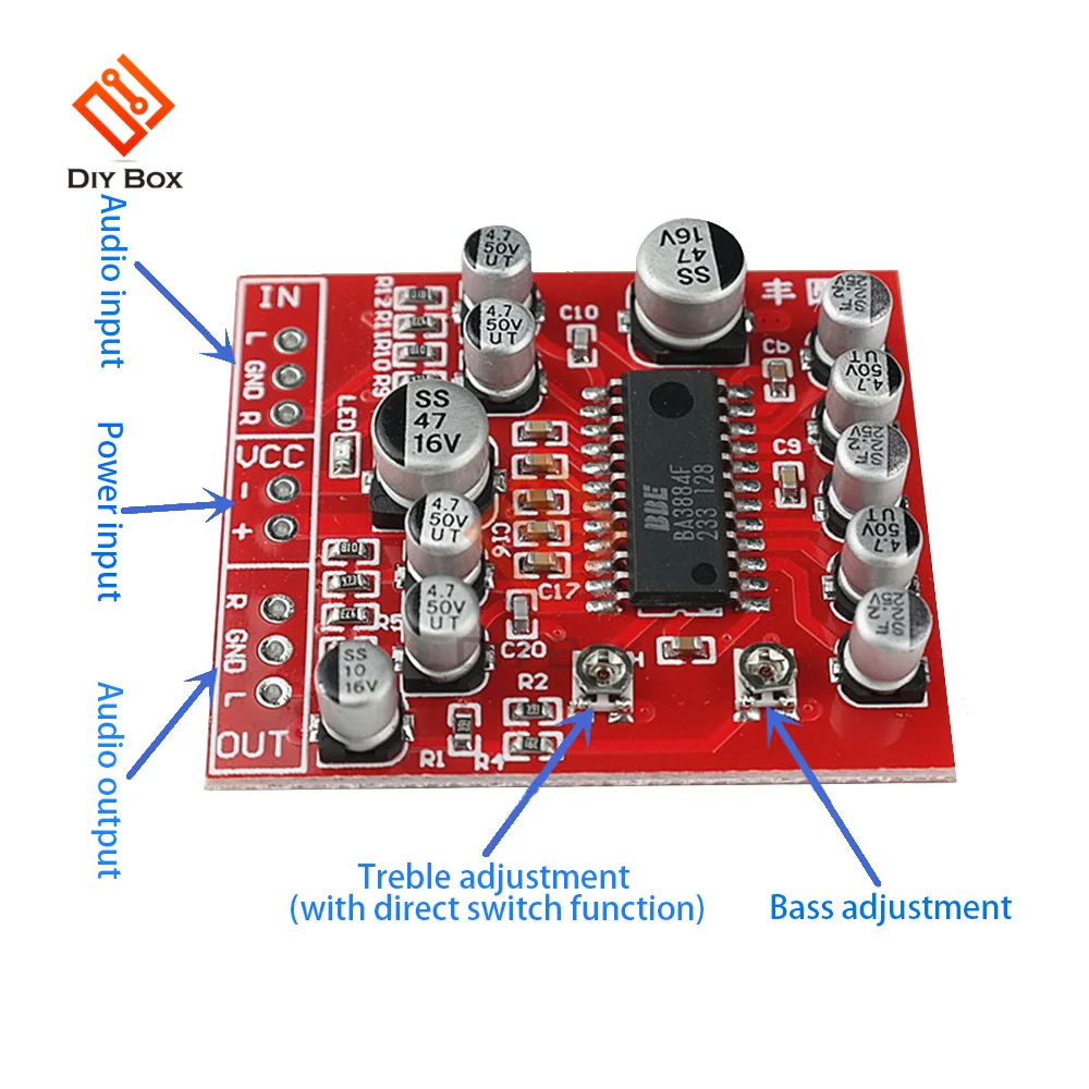 BA3884F Tone Board Preamplifier Bbe Sound Effect Exciter Diy Module To Enhance Clarity Treble And Bass