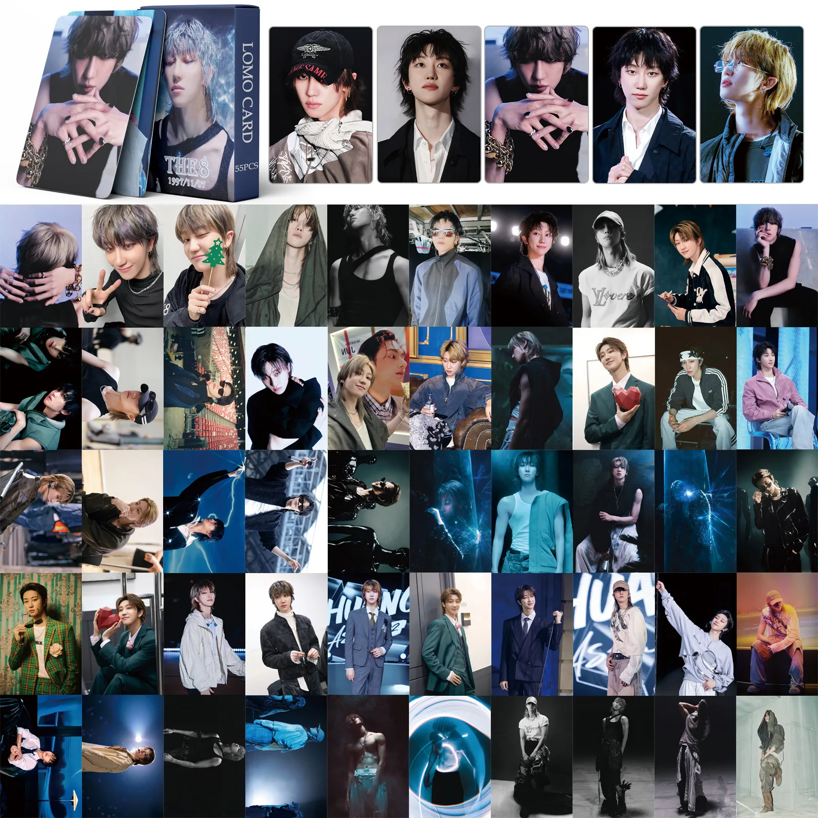 

55pcs Kpop TH8 Cold Love STARDUST PhotoCards Idol Group Album SPILL THE FEELS Lomo Cards for Boys Girls Gifts