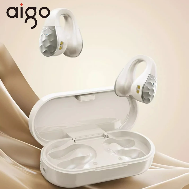 Aigo SA03 Wireless Sports Bluetooth Headset TWS Dynamic Headphone for Mobile Phone 5.3 Type-c Air Bone Conduction Ear Clip