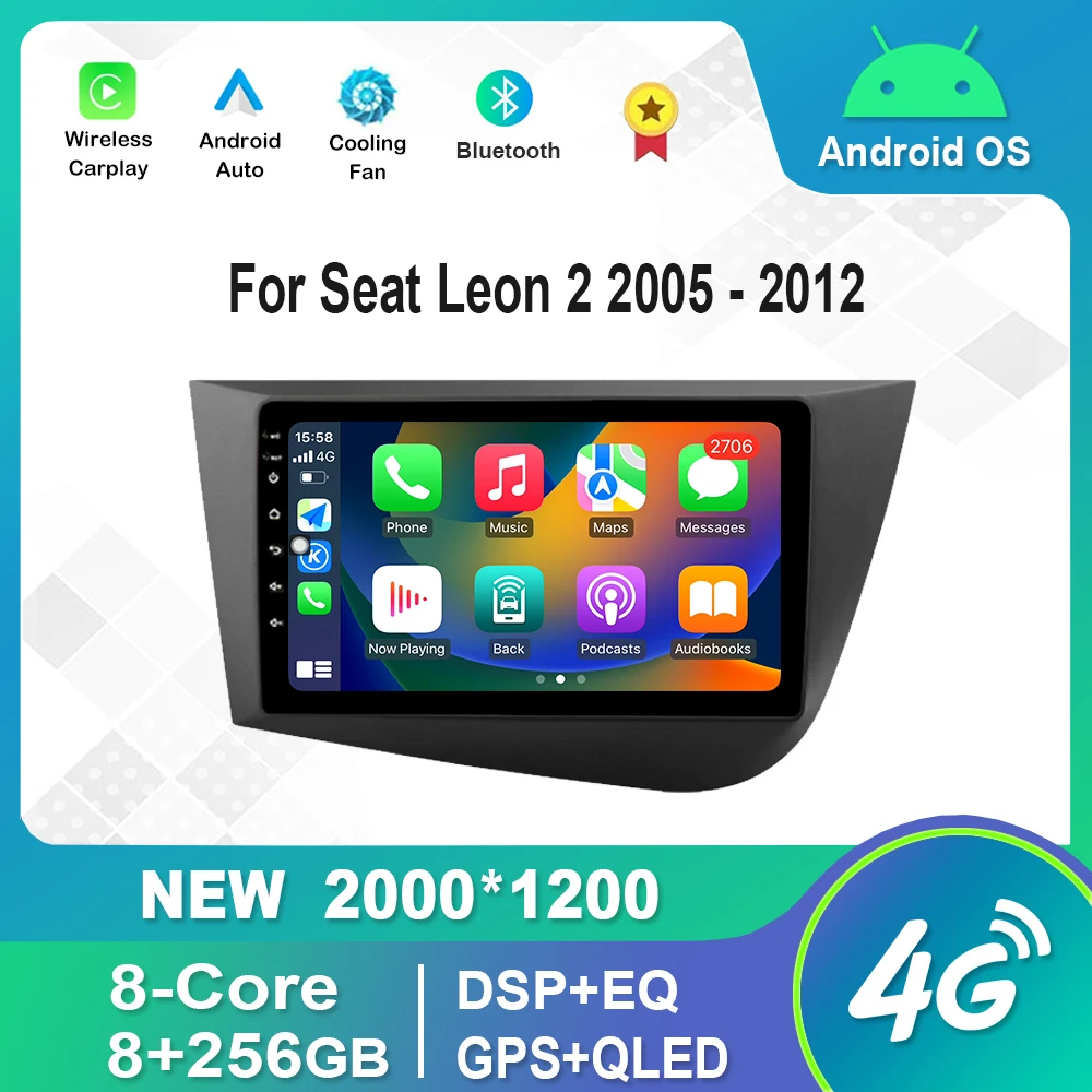 

Android Left Hand Drive Car Radio Video Multimedia Player For Seat Leon 2 2005 - 2012 GPS Bluetooth DSP Stereo