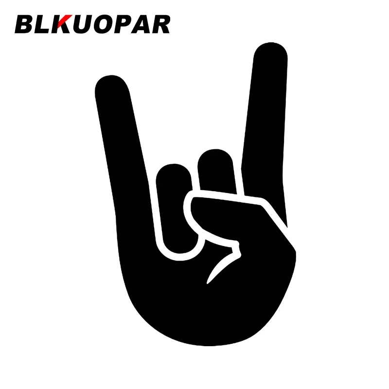 

BLKUOPAR For Finger Peace Rock Car Sticker Personality Sunscreen Decal Air Conditioner Campervan Waterproof Trunk Vinyl Car Wrap