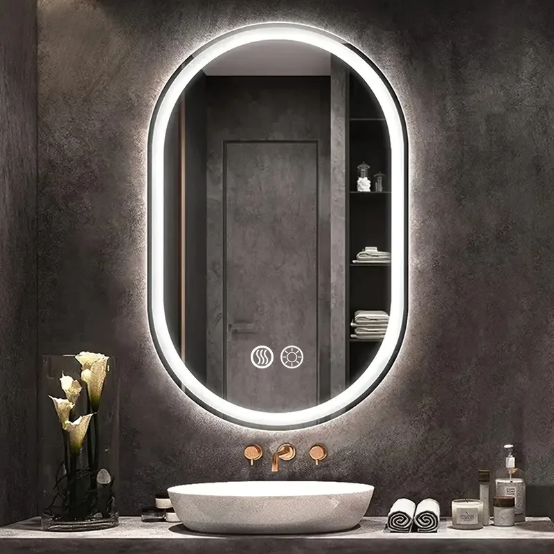 Home Bathroom Remodel - Oval Lighted Bathroom Vanity Mirror 16