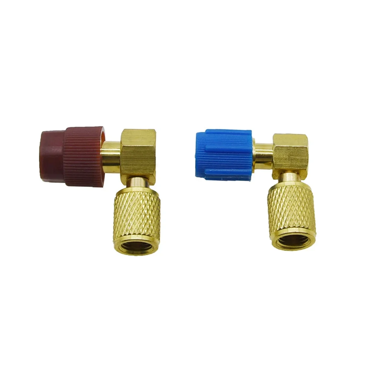 A78E-2PCS A/C Charging Adapter Converts R12 Port to Accept R134a Quick Disconnect Retrofit Connector 90 Degree