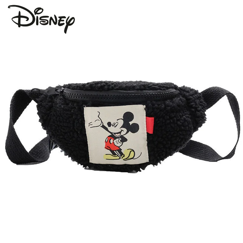 Disney Mickey New Plush marsupio Fashion borsa a tracolla da donna di alta qualità Cartoon Casual Versatile gilet sportivo