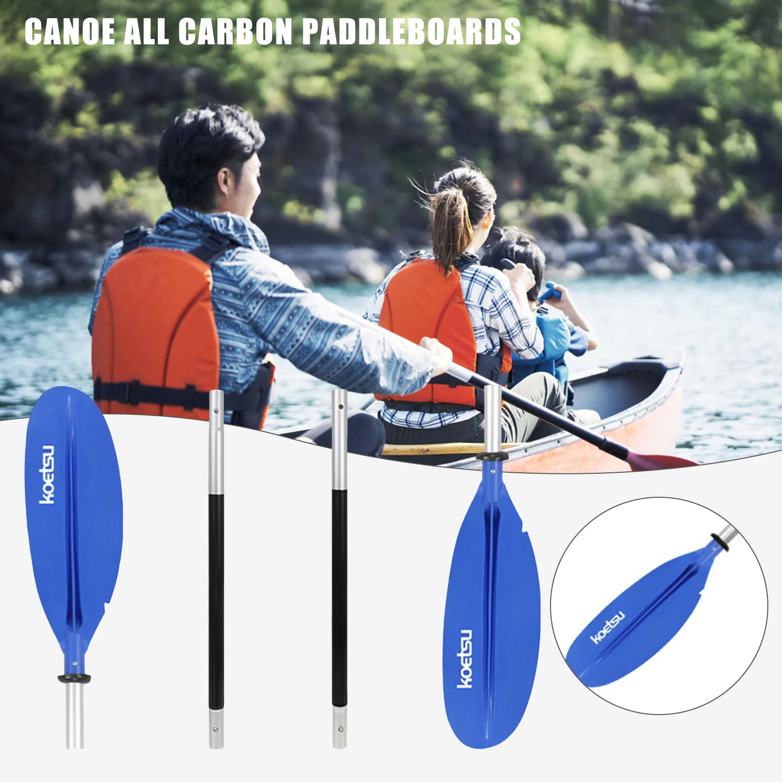 

Double Ended Kayak Paddles Portable Aluminum Alloy Combination Oar For Canoe Drift Raft Kayak Summer Water Sports Accessories