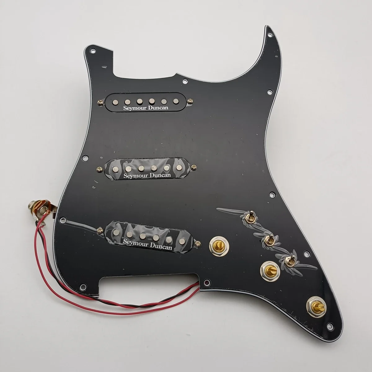 

Upgrade Loaded SSS Guitar Pickguard Set Black SSL1 Alnico 5 Single Coil Pickups 3 Way Switch Wiring Harness