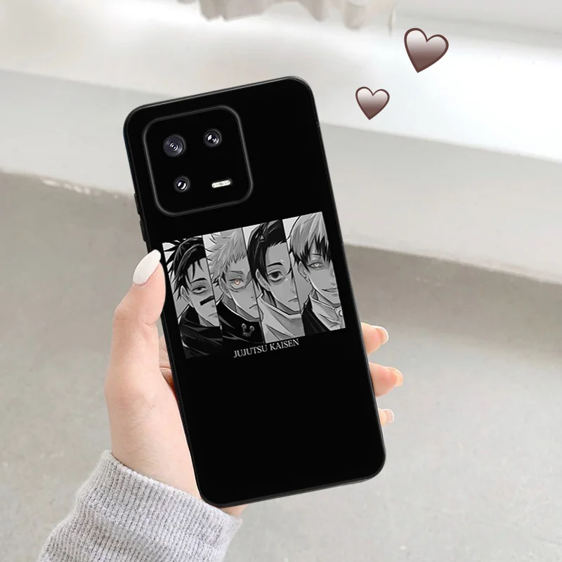 Jujutsu Kaisen Handy hülle für Xiaomi 12 Pro 12x12t 13 Redmi Note13 13c 12s 12c Note12 Lite Anime Soft shell schwarze Hüllen Abdeckung