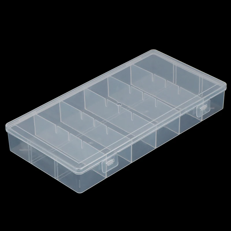 6 Grids Compartment Plastic Storage Box Practical Toolbox Transparent PP Boxes Bead Jewelry Case Display Organizer Container