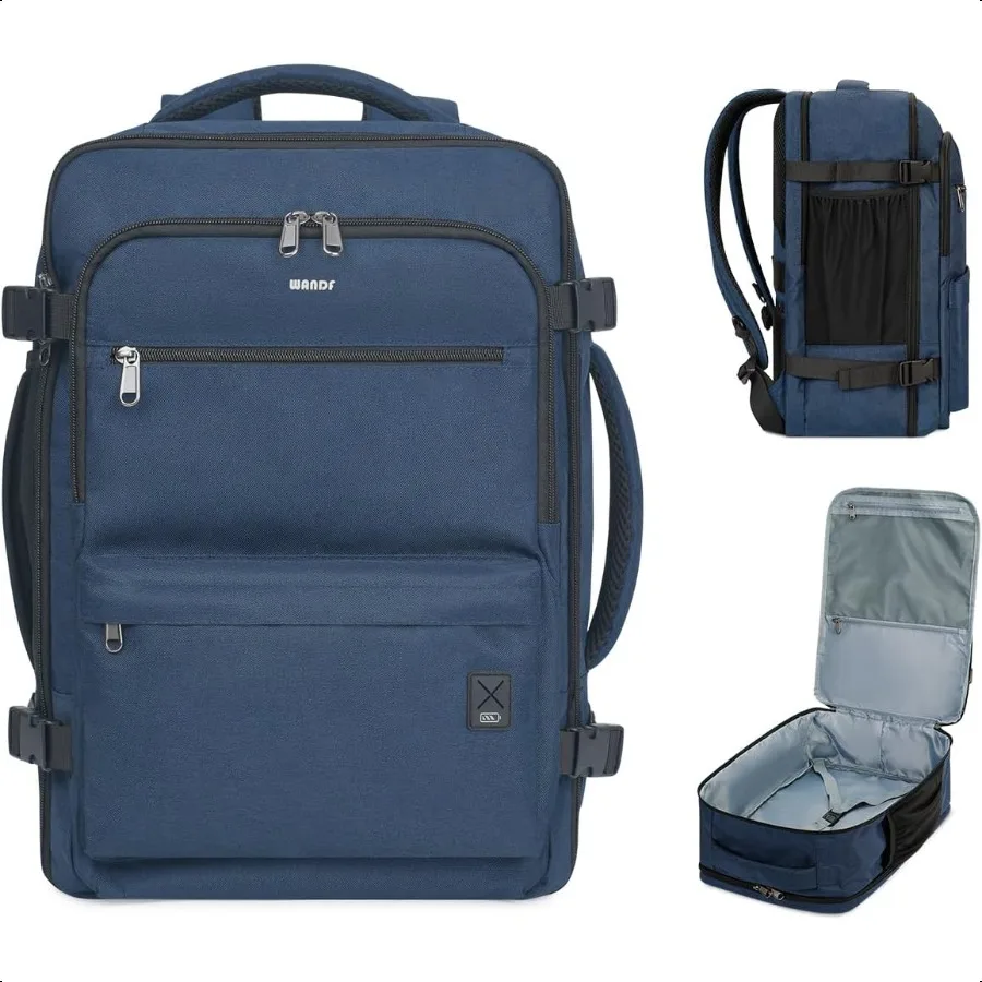 

Travel Backpack For Spirit Airlines Personal Item Bag 18x14x8 with Wet Pocket 17 Inch Laptop Backpack for Men WomenNavy Blue
