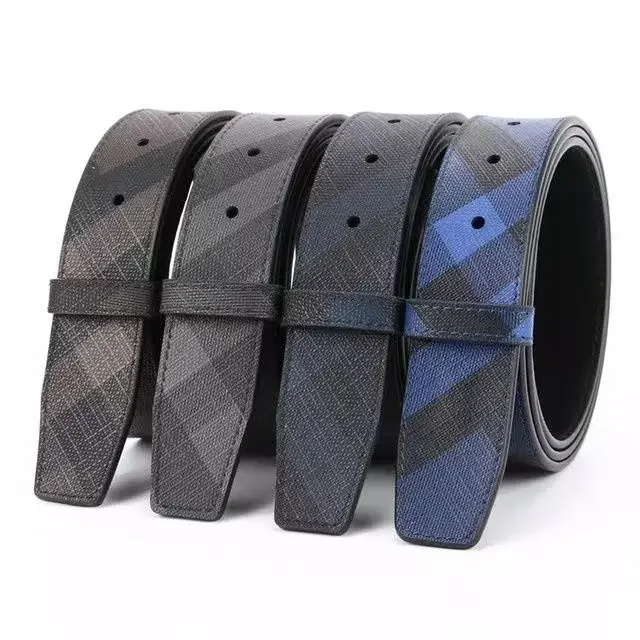 Men's and women's extended wide belt 3.5cm, high-end and high-quality lychee pattern 3.2cm, high-quality double-sided use free o