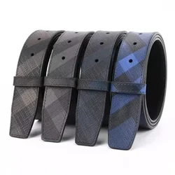 Men's and women's extended wide belt 3.5cm, high-end and high-quality lychee pattern 3.2cm, high-quality double-sided use free o