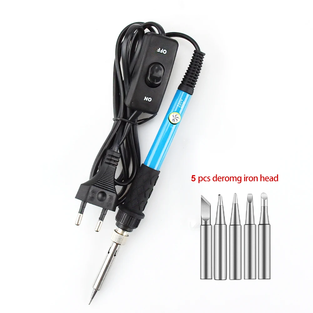 60W 220V Soldering Iron Electric Gun Adjustable Temperature Welding Solder Kit Hot Sale