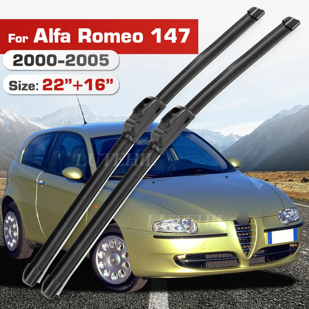 Wischer Für Alfa Romeo 147 2000-2005 2001 2002 2003 2004 Front Klingen Windschutzscheibe Windschutz Fenster Pinsel 22 "+ 16"