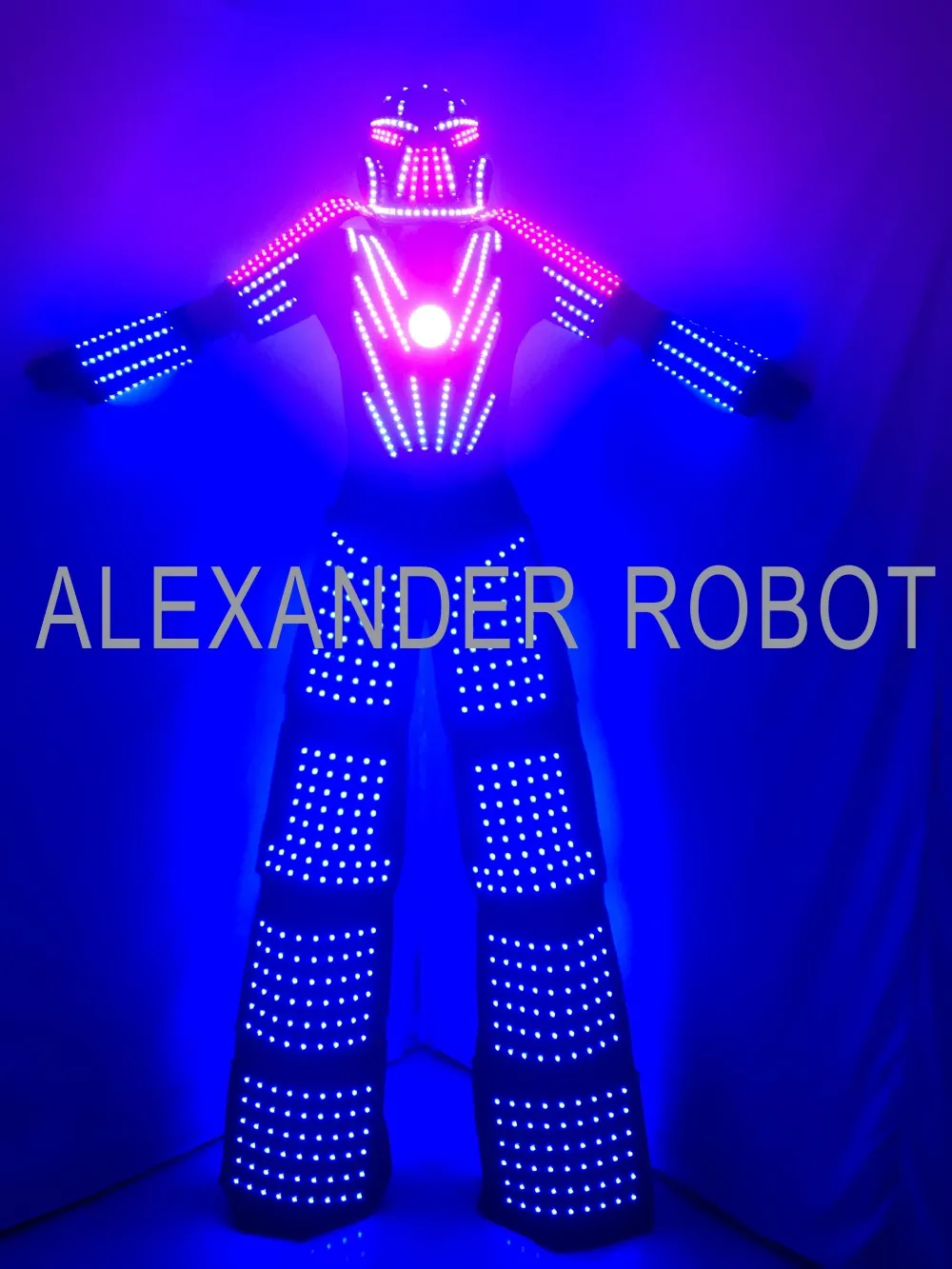 Traje LED Robot  Clothes Stilts Walker Costume  Suit Costume Helmet INCLOUR Laser Gloves