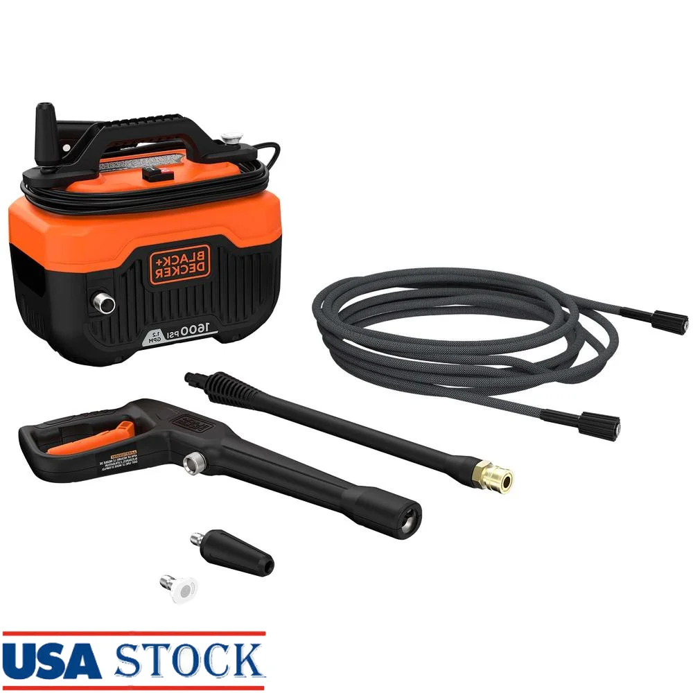 Electric Power Washer 1600 PSI 1.2 GPM Integrated Nozzle & Hose Storage Top Carry Handle 35ft Cord 20ft Hose CETA Certified