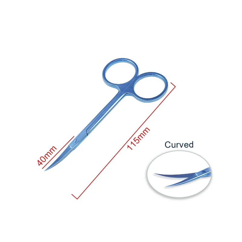 GREATLH 11.5cm Straight Curved Eye Scissors Ophthalmic Sucture Scissors Eye Surgical Instruments