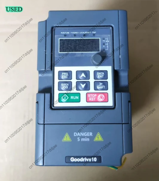 

750w frequency converter, model gd10-0r7g-s2-b, 220v/0.75kw
