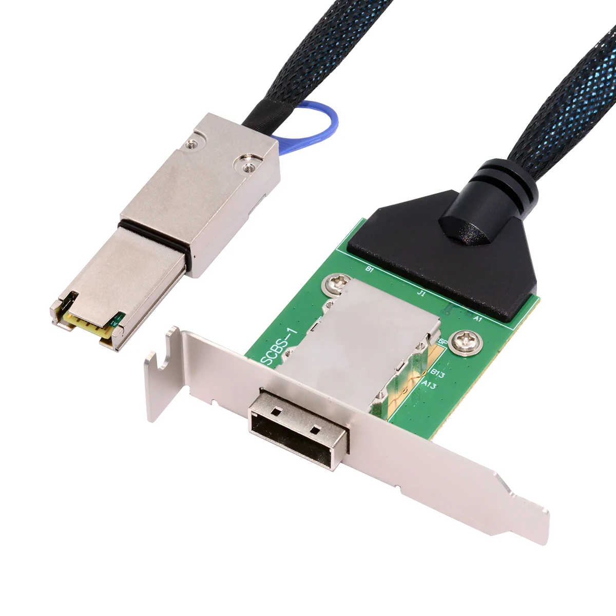 chenyang Mini SAS SFF-8088 to SFF-8088 26Pin External Extension Data Cable PCBA with Low Profile Bracket